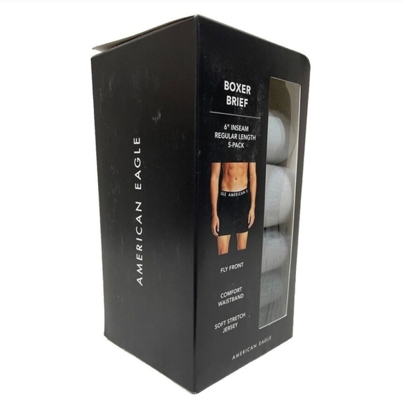 American Eagle Boxer Briefs 6" Soft Jersey- Variety Color Pack Of 5 Small S NEW - Picture 4 of 9